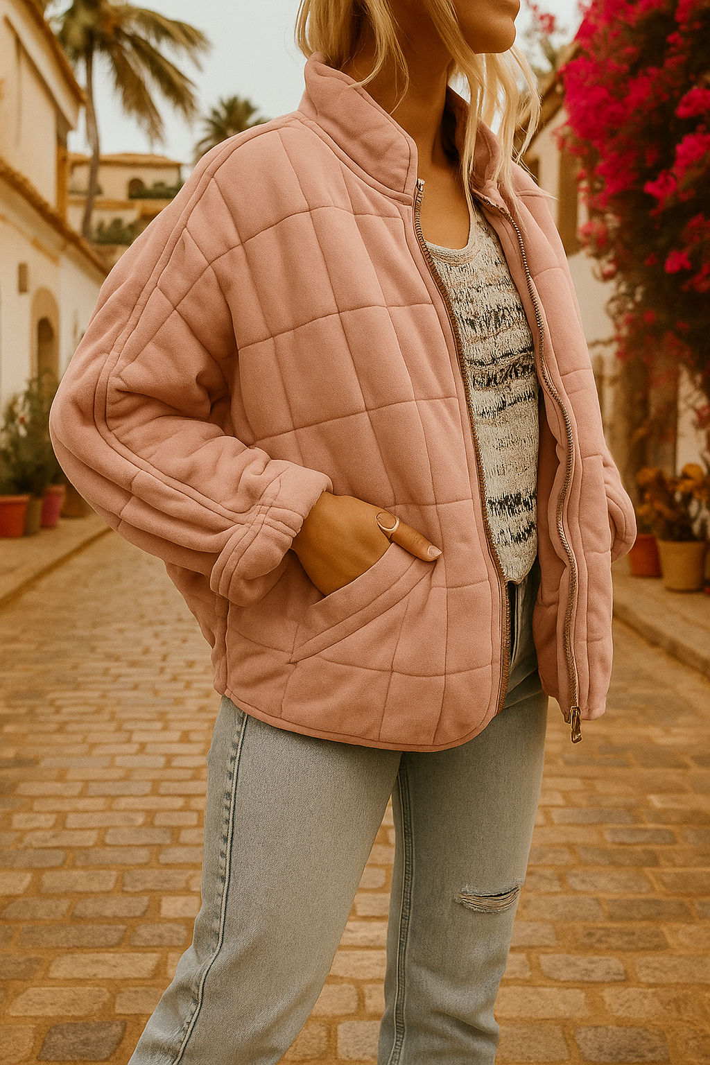 Beata | Przytulna pikowana kurtka oversize