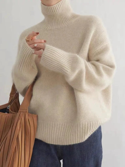 Lucyna | Sweter z kaszmiru z golfem