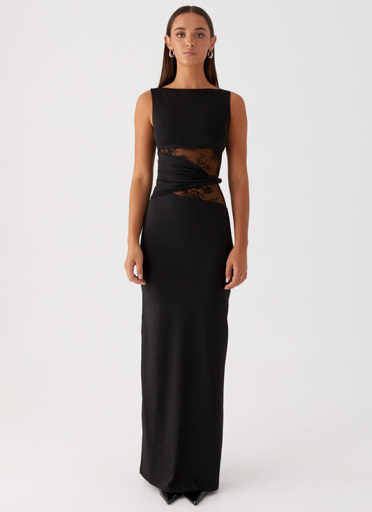 Jagna | Elegancka wieczorowa sukienka maxi z wycięciami